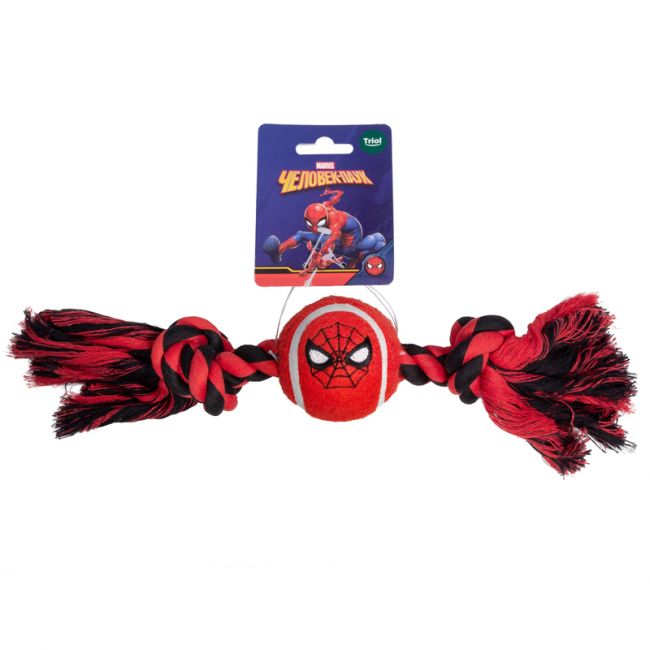 Игрушка для собак Marvel Человек Паук «Верёвка и мяч», d70/310мм