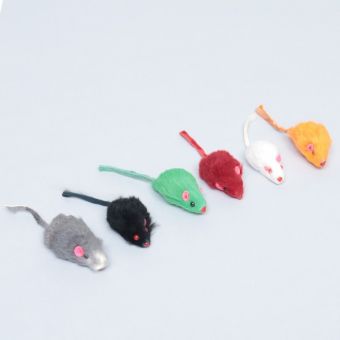 Игрушка для кошек "Малая мышь", натуральный мех кролика, 5 см, микс цветов Игрушка для кошек "Малая мышь", натуральный мех кролика, 5 см, микс цветов