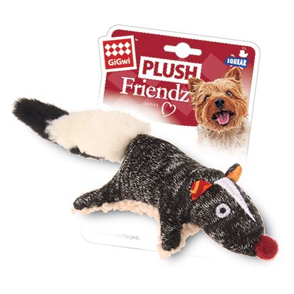 75386 Игрушка для собак Скунс с пищалкой 9см, серия PLUSH FRIENDZ