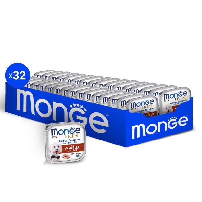 Влажный корм Monge Dog Fresh для собак, с ягненком, консервы 100 г