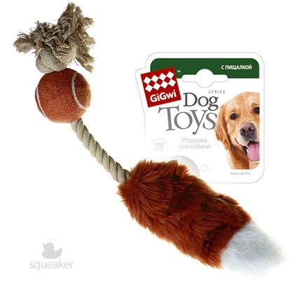 75074 Игрушка для собак Мячик с лисьим хвостом и пищалкой 40см, серия CATCH & FETCH 75074 Игрушка для собак Мячик с лисьим хвостом и пищалкой 40см, серия CATCH & FETCH
