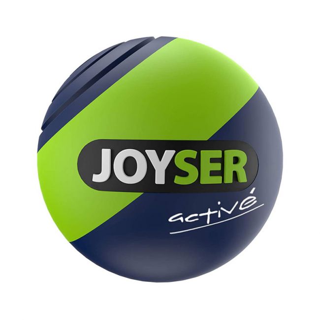 Игрушка для собак JOYSER Active Резиновый мяч с пищалкой M зеленый, 6,3 см