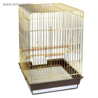 Клетка Triol N 1302 для птиц, золото, 52*41*59 см Клетка Triol N 1302 для птиц, золото, 52*41*59 см