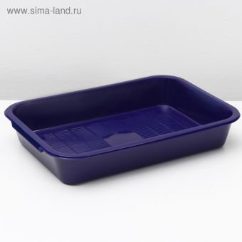 Туалет средний с сеткой 36 х 26 х 6,5 см, синий/черничный Туалет средний с сеткой 36 х 26 х 6,5 см, синий/черничный