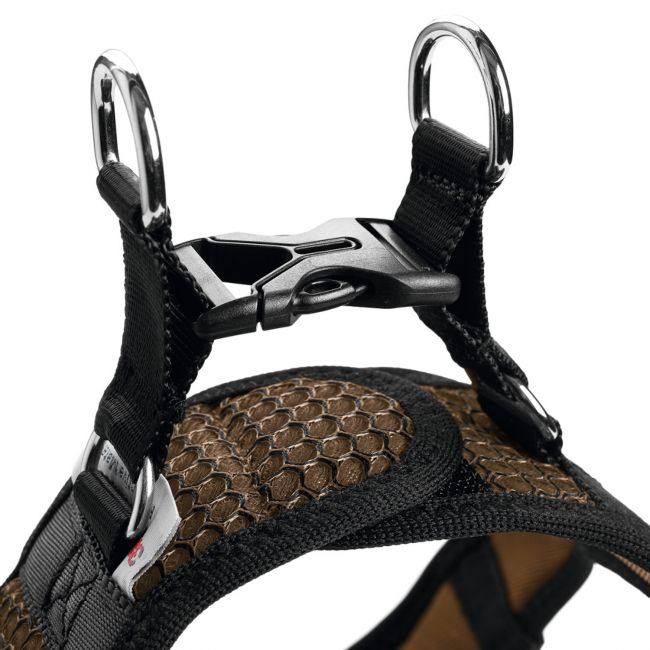 Hunter шлейка для собак Hilo Comfort 46-52 см, сетчатый текстиль, коричневая Hunter шлейка для собак Hilo Comfort 46-52 см, сетчатый текстиль, коричневая