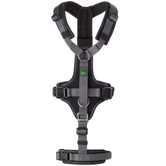 Hunter шлейка для собак Safety Maldon M (50-84 / 53-71 / 2,5 см) с ручкой, нейлон, черный/серый Hunter шлейка для собак Safety Maldon M (50-84 / 53-71 / 2,5 см) с ручкой, нейлон, черный/серый