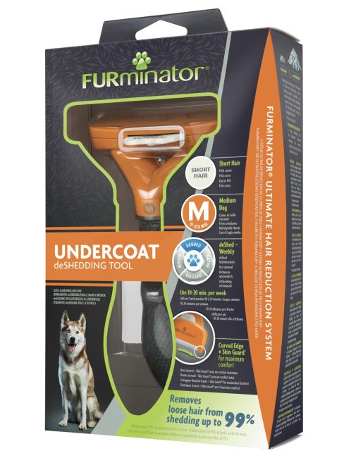 Фурминатор FURminator M для средних собак с короткой шерстью.