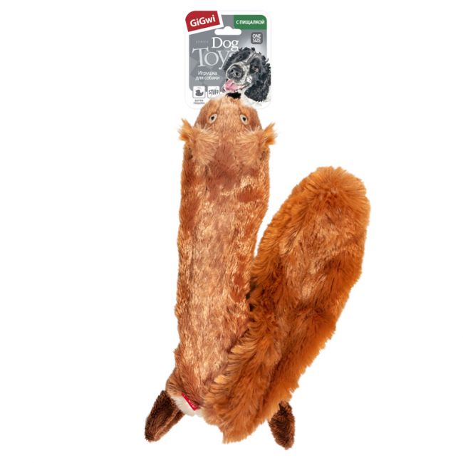 75012 Игрушка для собак Шкурка белки с пищалкой 61см, серия PLUSH FRIENDZ