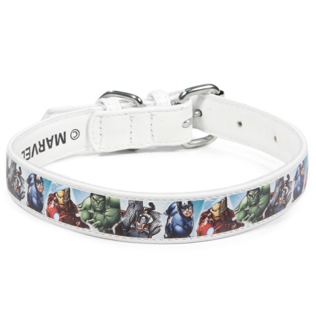 Ошейник кожаный Marvel Мстители, размер L (ширина 25 мм, длина 380-490мм)