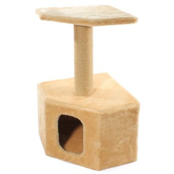 Игровой комплекс для кошек угловой однотонный, 310*310*680мм