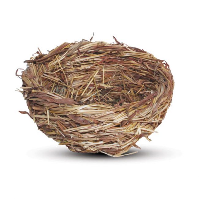 Гнездо для птиц из луговых трав, d110*45мм, серия NATURAL