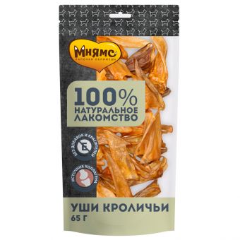 Лакомство Мнямс для собак Уши кроличьи 65г Лакомство Мнямс для собак Уши кроличьи 65г