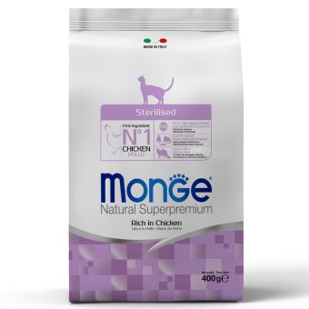 Сухой корм Monge Cat Daily Line Sterilised для стерилизованных кошек, из курицы 400 г Сухой корм Monge Cat Daily Line Sterilised для стерилизованных кошек, из курицы 400 г