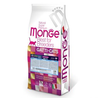 Сухой корм Monge Cat PFB BWild LOW GRAIN для взрослых кошек, низкозерновой, из анчоуса 10 кг Сухой корм Monge Cat PFB BWild LOW GRAIN для взрослых кошек, низкозерновой, из анчоуса 10 кг