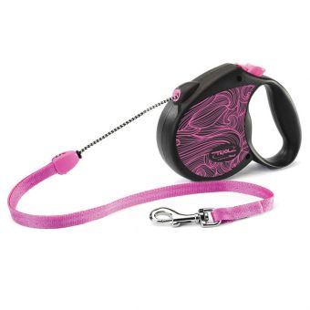 Поводок-рулетка Flexi Colour Pink M 5м до 20кг, трос