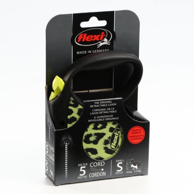 Рулетка Flexi Safari S (до 12 кг) 5 м трос, желтый леопард (yellow Leopard) Рулетка Flexi Safari S (до 12 кг) 5 м трос, желтый леопард (yellow Leopard)