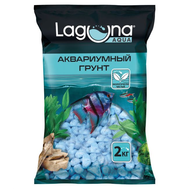 Грунт 20621D цветной синий, 2кг, 5-8мм