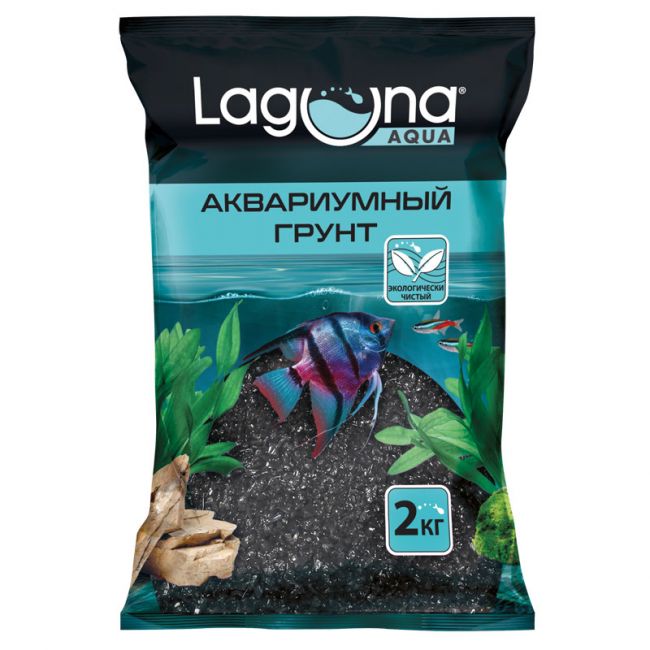 Грунт 20201A песок черный, 2кг, 1-2мм