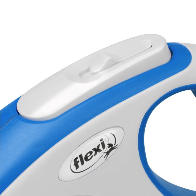 flexi рулетка NEW LINE Comfort M (до 25 кг) лента 5 м серый/синий flexi рулетка NEW LINE Comfort M (до 25 кг) лента 5 м серый/синий