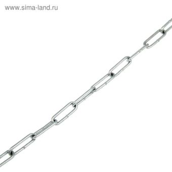 Цепь привязочная с длинным звеном, 26 х 3 мм, длина 3 м Цепь привязочная с длинным звеном, 26 х 3 мм, длина 3 м