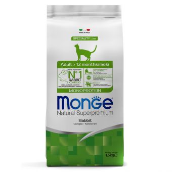 Сухой корм Monge Cat Speciality Line Monoprotein Adult для взрослых кошек, из кролика 1,5 кг Сухой корм Monge Cat Speciality Line Monoprotein Adult для взрослых кошек, из кролика 1,5 кг