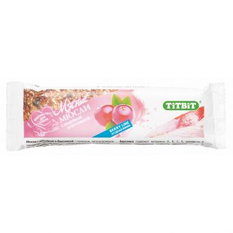 Лакомство TiTBiT Мюсли Berry с индейкой и брусникой для собак 40г СКИДКА 25%