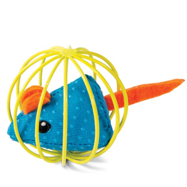 Игрушка для кошек "Мышка в шаре", d63мм Игрушка для кошек "Мышка в шаре", d63мм