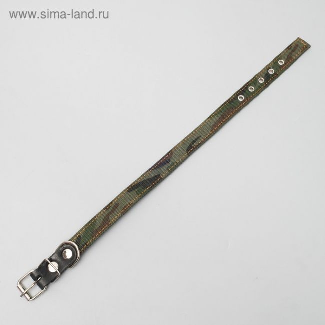 Ошейник брезентовый двухслойный "Камуфляж", 54 х 2,5 см, ОШ 35-45 см,
