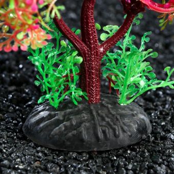 Растение искусственное аквариумное, 15 см, красно-зелёное, 1 шт. Растение искусственное аквариумное, 15 см, красно-зелёное, 1 шт.