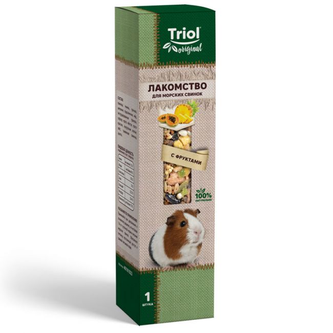 Лакомство для морских свинок с фруктами, 110г, Triol Original Лакомство для морских свинок с фруктами, 110г, Triol Original