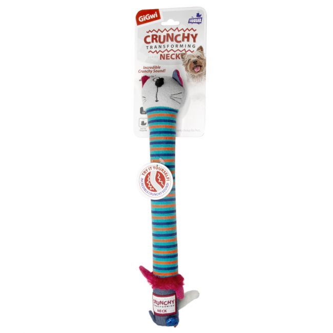 75413 Игрушка для собак Кот с хрустящей шеей и пищалкой 32см, серия CRUNCHY NECK 75413 Игрушка для собак Кот с хрустящей шеей и пищалкой 32см, серия CRUNCHY NECK
