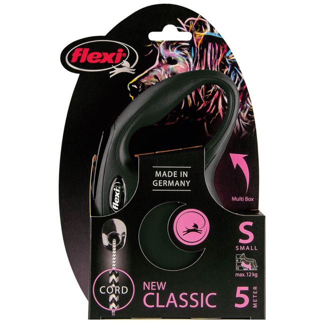 flexi рулетка New Classic S (до 12 кг) 5 м трос черная flexi рулетка New Classic S (до 12 кг) 5 м трос черная