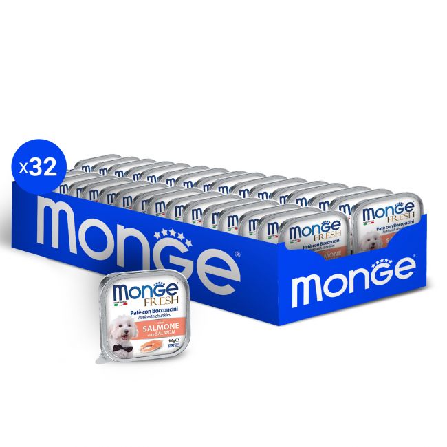 Влажный корм Monge Dog Fresh для собак, с лососем, консервы 100 г Влажный корм Monge Dog Fresh для собак, с лососем, консервы 100 г