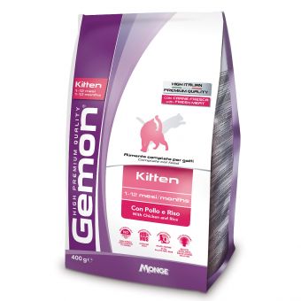 Сухой корм Gemon Cat для котят и беременных кошек, с курицей и рисом 400 г Сухой корм Gemon Cat для котят и беременных кошек, с курицей и рисом 400 г