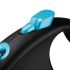flexi рулетка Black Design XS (до 8 кг) 3 м трос черный/голубой