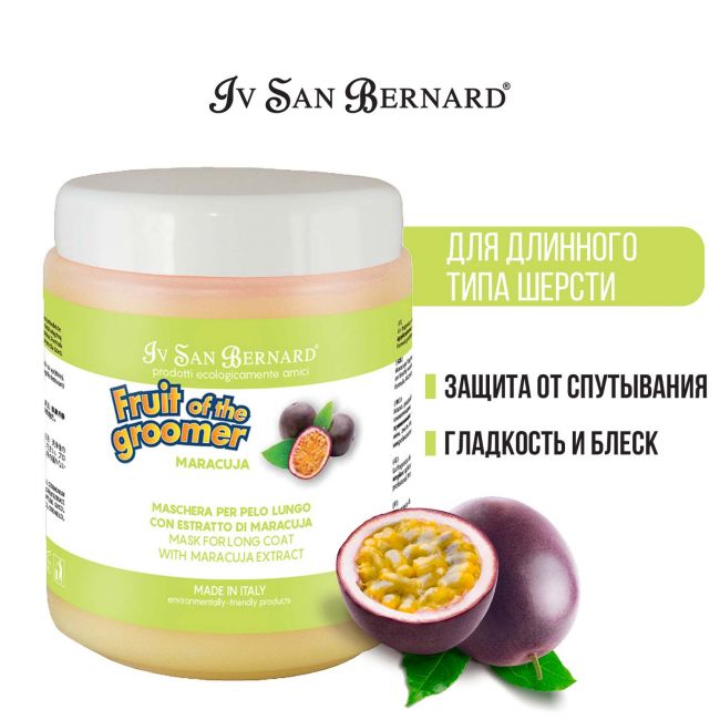 ISB Fruit of the Groomer Maracuja Восстанавливающая маска для длинной шерсти с протеинами 1 л