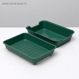 Туалет с сеткой "Белла" для кошек, 37 х 27 х 8 см, зелёный Туалет с сеткой "Белла" для кошек, 37 х 27 х 8 см, зелёный