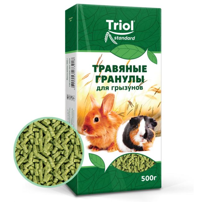 Корм для грызунов "Травяные гранулы", 500г, Тriol Standard