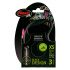 flexi рулетка Black Design XS (до 8 кг) 3 м трос черный/розовый