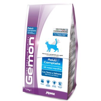 Сухой корм Gemon Cat для взрослых кошек, с тунцом и лососем 1,5 кг Сухой корм Gemon Cat для взрослых кошек, с тунцом и лососем 1,5 кг