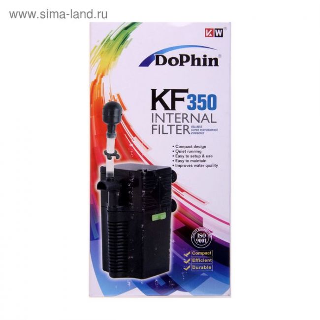 Внутренний фильтр Dophin KF-350 (KW),4.5вт.,280л./ч., с регулятором Внутренний фильтр Dophin KF-350 (KW),4.5вт.,280л./ч., с регулятором