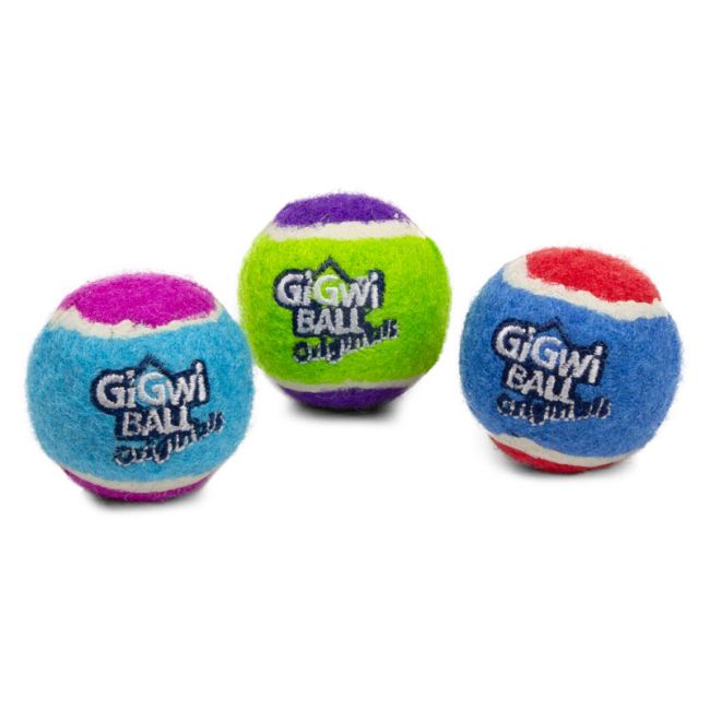 75340 Игрушка для собак Три мяча с пищалкой 4см, серия GiGwi BALL Originals