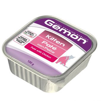 Влажный корм Gemon Cat для котят и беременных кошек, паштет с курицей 100 г Влажный корм Gemon Cat для котят и беременных кошек, паштет с курицей 100 г