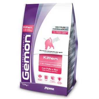 Сухой корм Gemon Cat для котят и беременных кошек, с курицей и рисом 1,5 кг Сухой корм Gemon Cat для котят и беременных кошек, с курицей и рисом 1,5 кг
