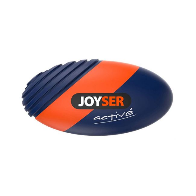 Игрушка для собак JOYSER Active Резиновый мяч регби с пищалкой M синий, 15 см Игрушка для собак JOYSER Active Резиновый мяч регби с пищалкой M синий, 15 см