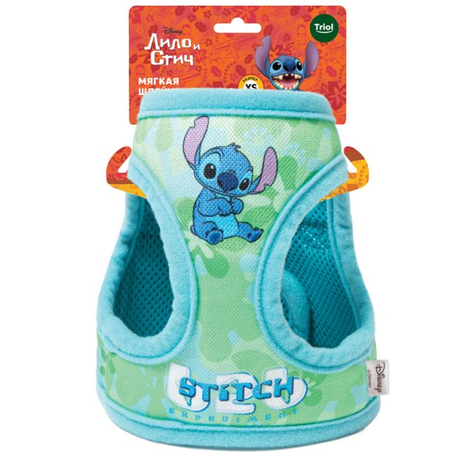 Мягкая шлейка-жилетка Disney Stitch M, обхват груди 450мм Мягкая шлейка-жилетка Disney Stitch M, обхват груди 450мм