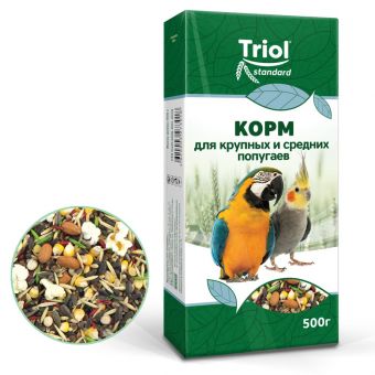 Корм для крупных и средних попугаев, 500г, Тriol Standard Корм для крупных и средних попугаев, 500г, Тriol Standard