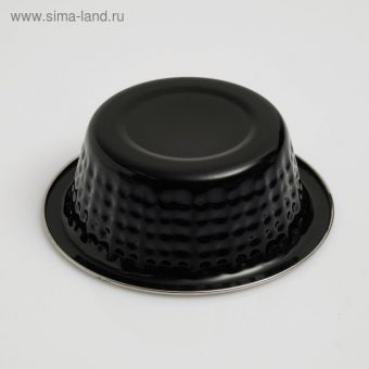 Миска с рельефом, черная, 240 мл Миска с рельефом, черная, 240 мл