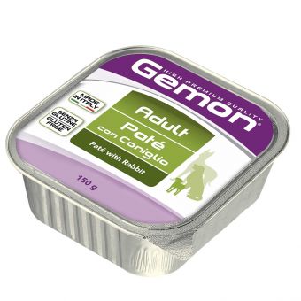 Влажный корм Gemon Dog для взрослых собак, паштет с кроликом, консервы 150 г