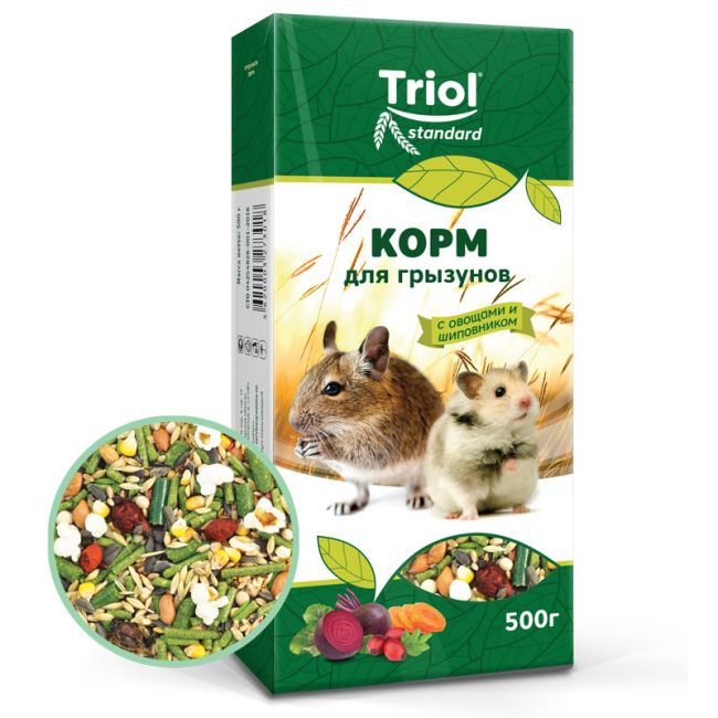 Корм для грызунов с овощами и шиповником, 500г, Тriol Standard Корм для грызунов с овощами и шиповником, 500г, Тriol Standard